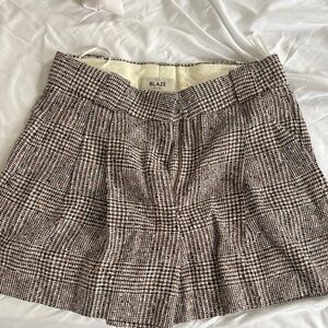Women's Checkered Shorts - Black and Brown